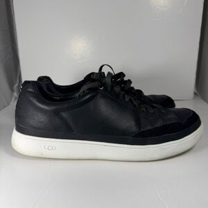 UGG South Bay‎ Men’s Sneakers Black Leather Size 12 Lace Up Casual Low Top Shoes